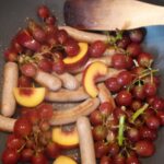 Sausages with grapes | A Table for Friends